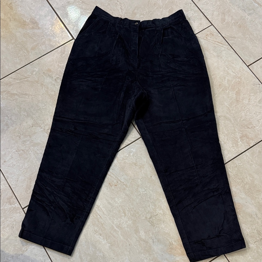 L.L. Bean Women's Black Corduroy Jeans